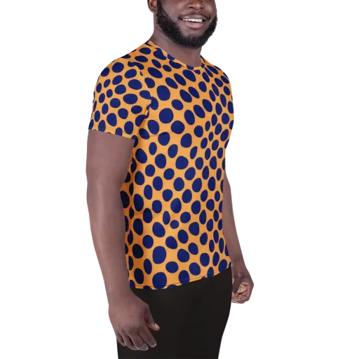 Cobalt Safari on a Men's Athletic T-Shirt