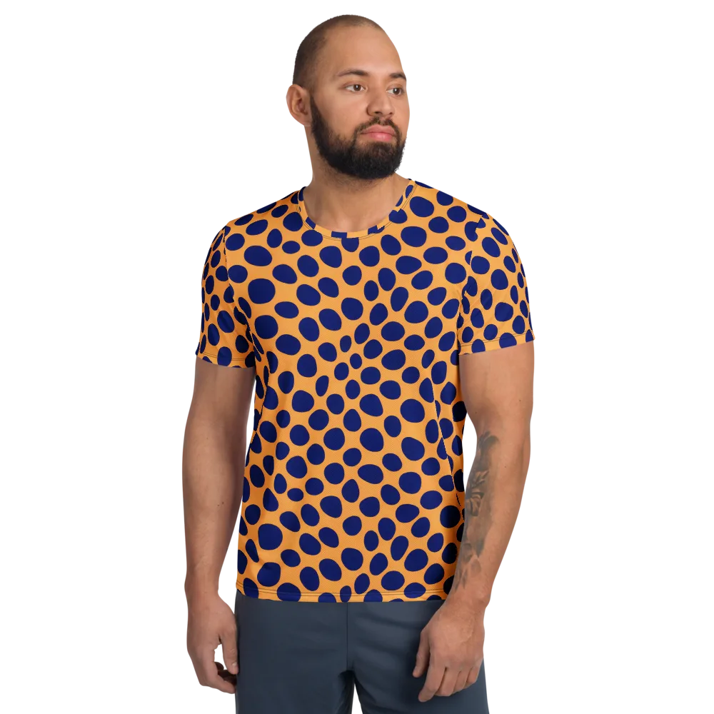 Cobalt Safari on Men's Athletic T-Shirt — Front