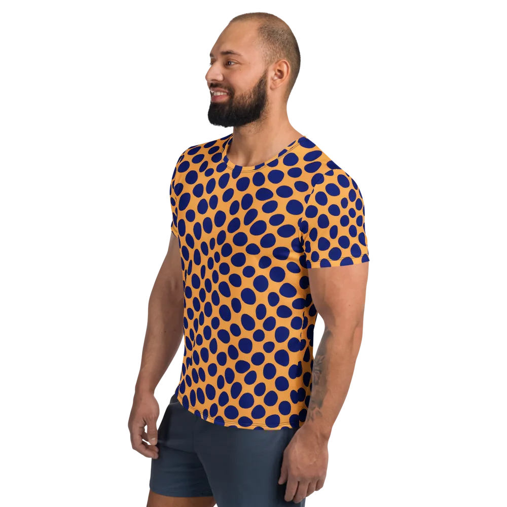 Cobalt Safari on Men's Athletic T-Shirt — Left