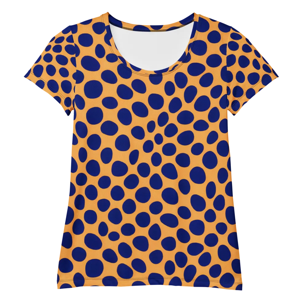 Cobalt Safari on Women's Athletic T-Shirt — Front