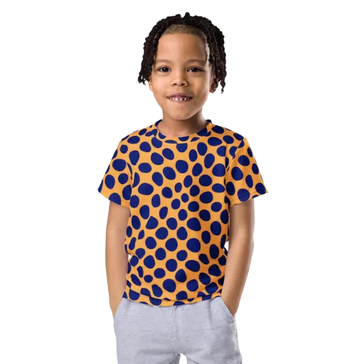 Cobalt Safari on a Kids Crew Neck T-Shirt