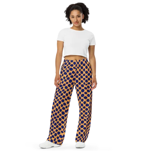 Cobalt Safari on a Wide-Leg Pants