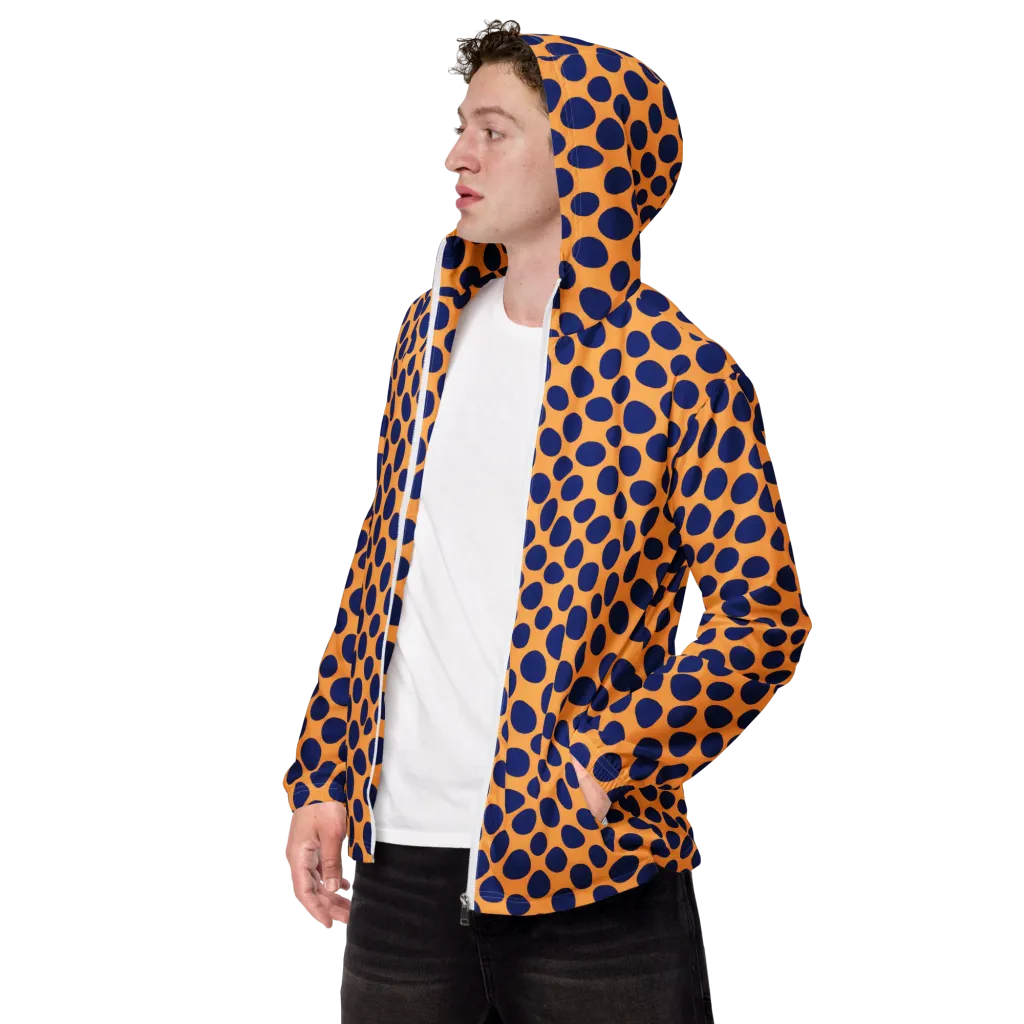 Cobalt Safari on Men's Windbreaker — Left Front