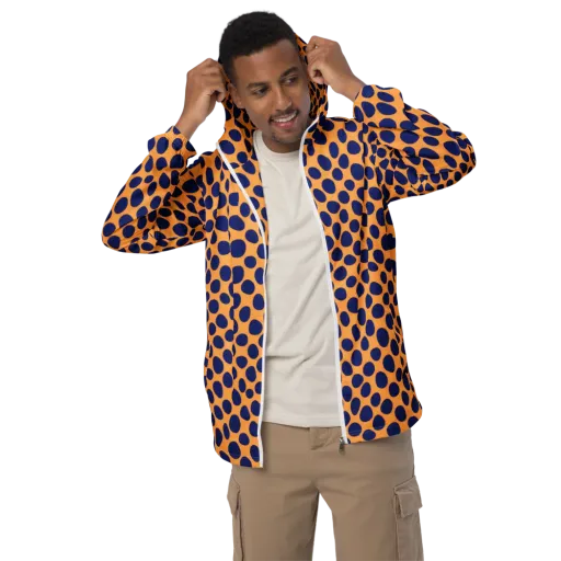 Cobalt Safari on a Men's Windbreaker
