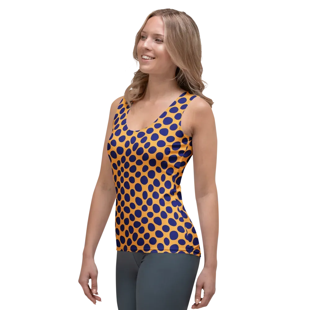 Cobalt Safari on Women's Tank Top — Left Front