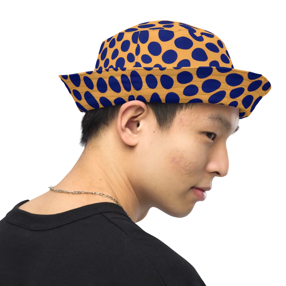 Cobalt Safari on Reversible Bucket Hat — Right Outside