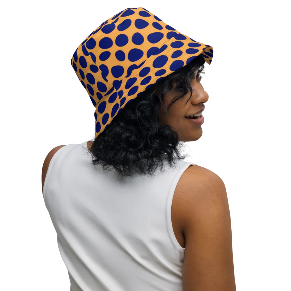 Cobalt Safari on Reversible Bucket Hat — Right Outside