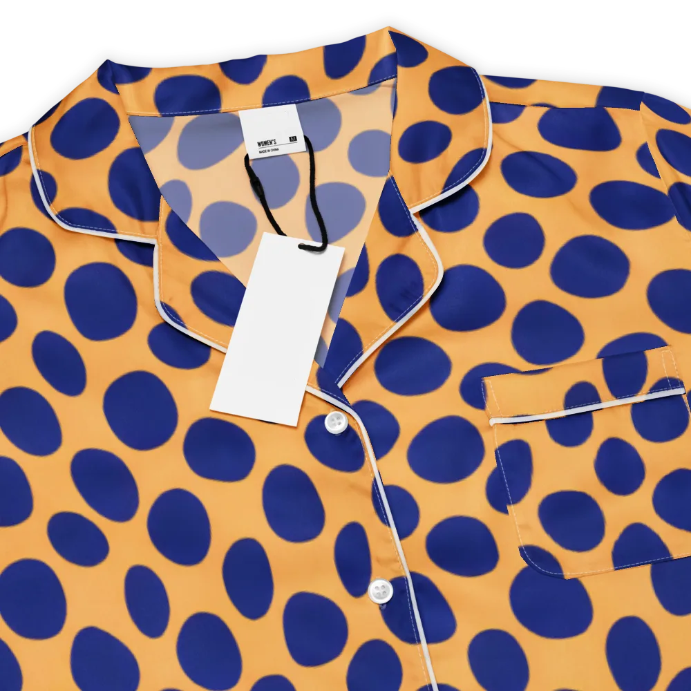 Cobalt Safari on Women's Short Sleeve Pajama Top — Product details
