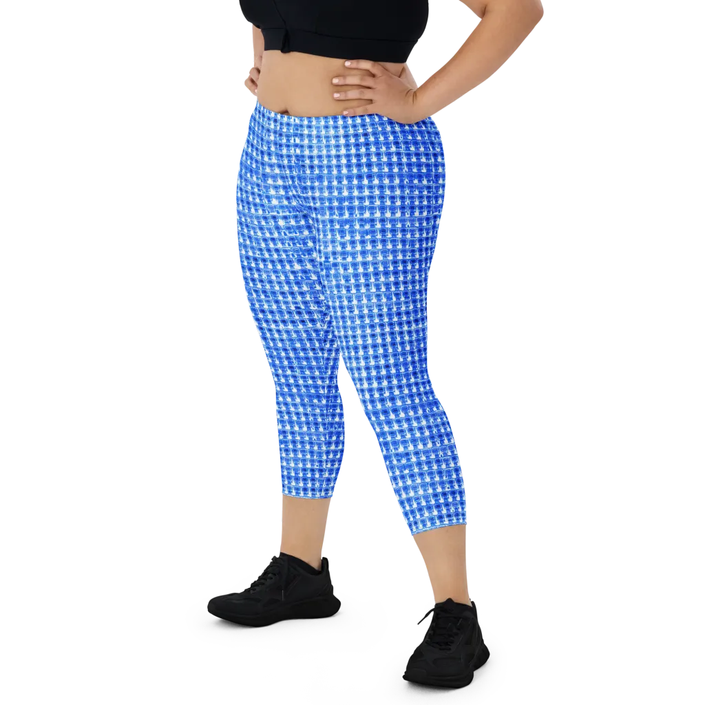Azure Matrix on Capri Leggings — Front