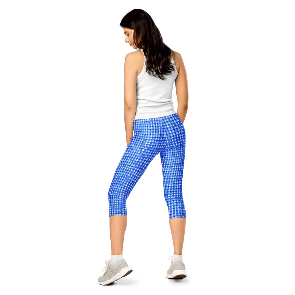 Azure Matrix on Capri Leggings — Back