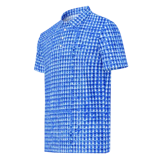 Azure Matrix on a Men's Slim Fit Polo Shirt