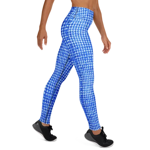 Azure Matrix on a Yoga Leggings