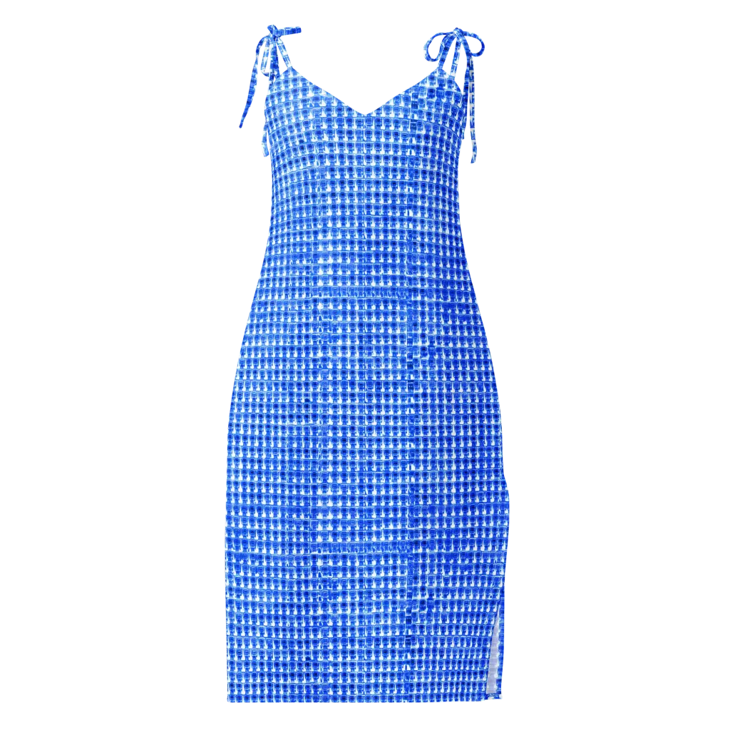 Azure Matrix on Slip Dress — Front
