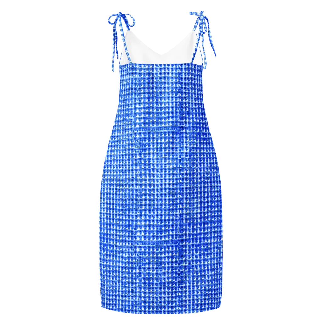 Azure Matrix on Slip Dress — Back