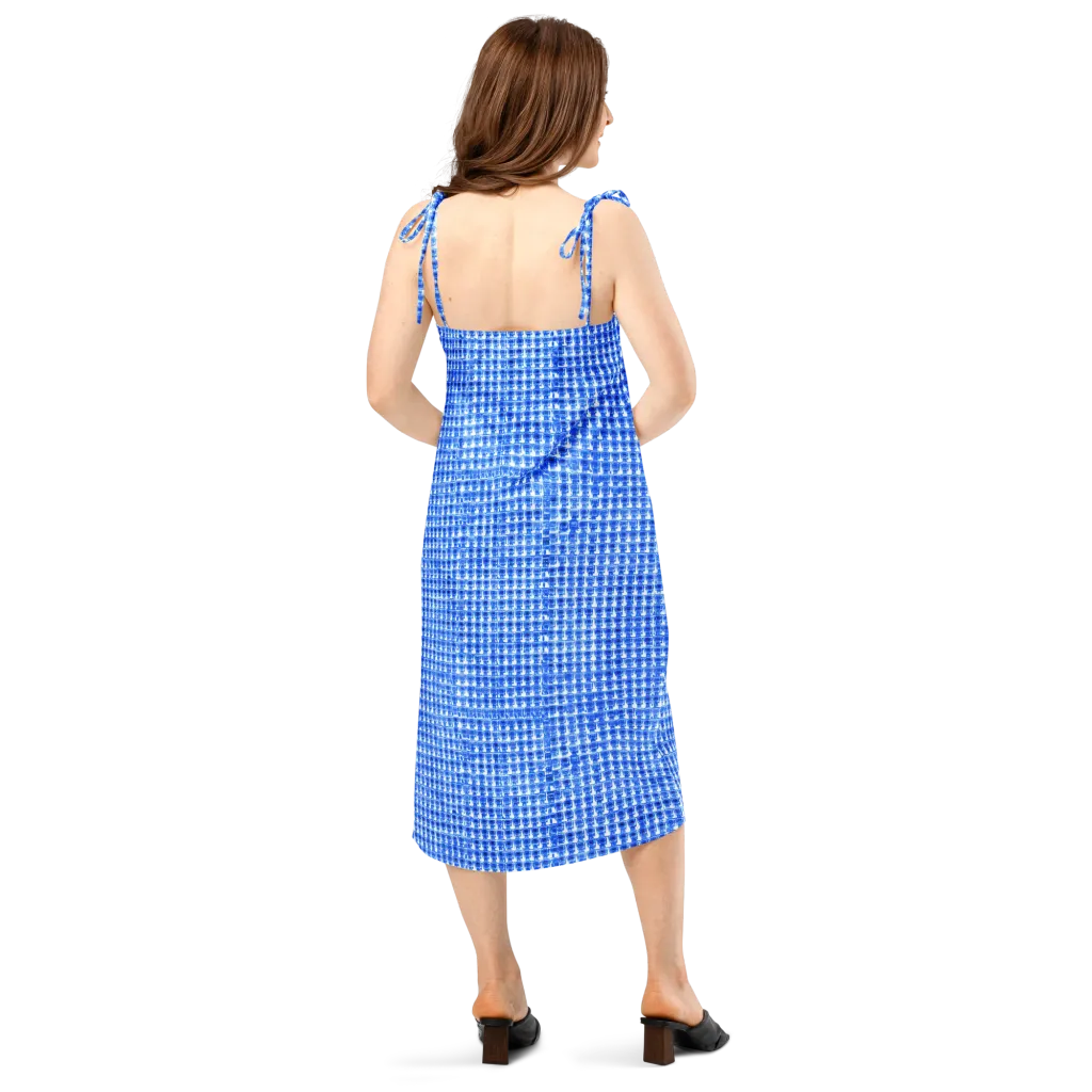 Azure Matrix on Slip Dress — Back