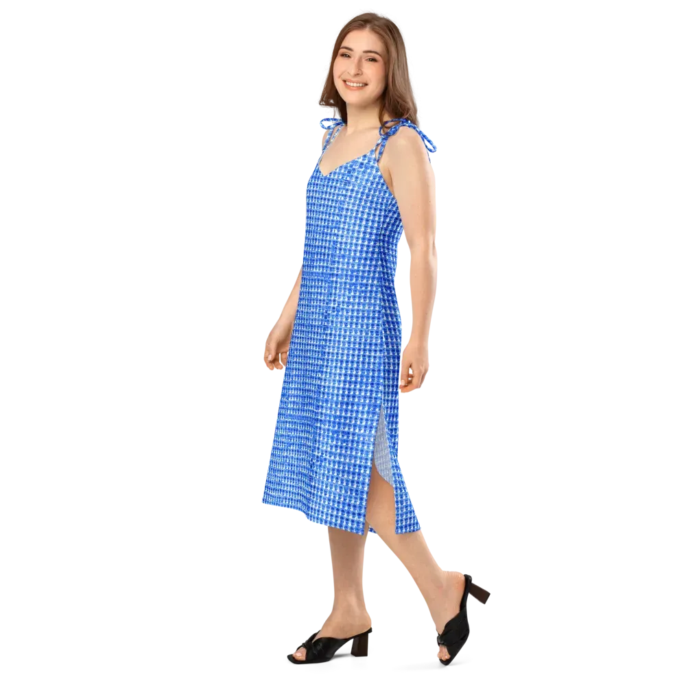 Azure Matrix on Slip Dress — Left Front
