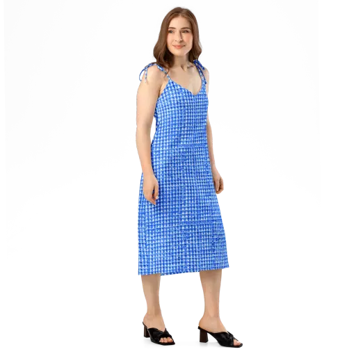 Azure Matrix on a Slip Dress