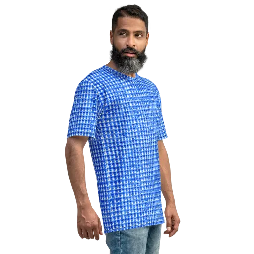 Azure Matrix on a Men's Crew Neck T-Shirt