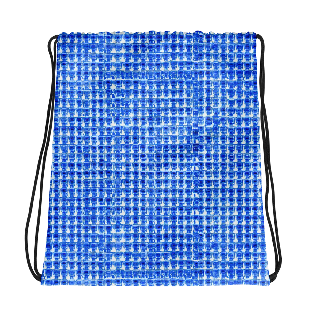 Azure Matrix on Drawstring Bag — Photo