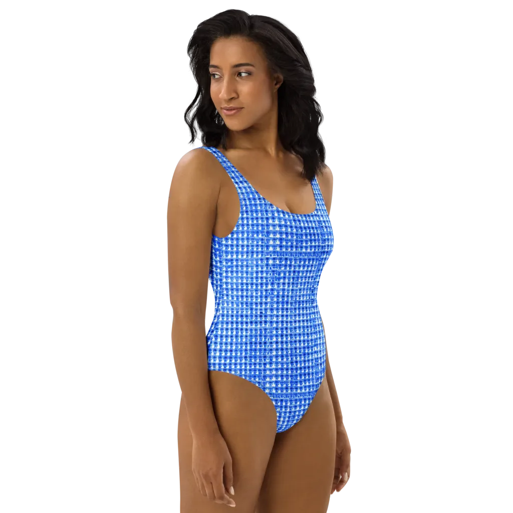 Azure Matrix on One-Piece Swimsuit — Right