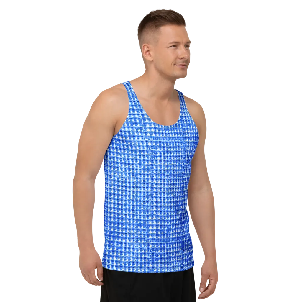 Azure Matrix on Men's Tank Top — Right Front