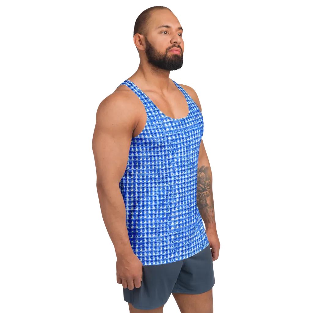 Azure Matrix on Men's Tank Top — Right Front