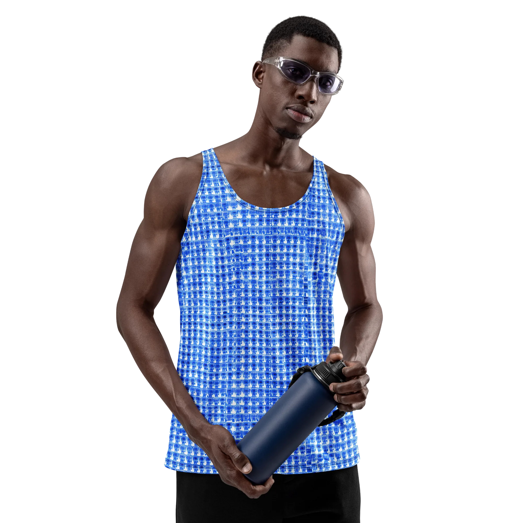Azure Matrix on Men's Tank Top — Front