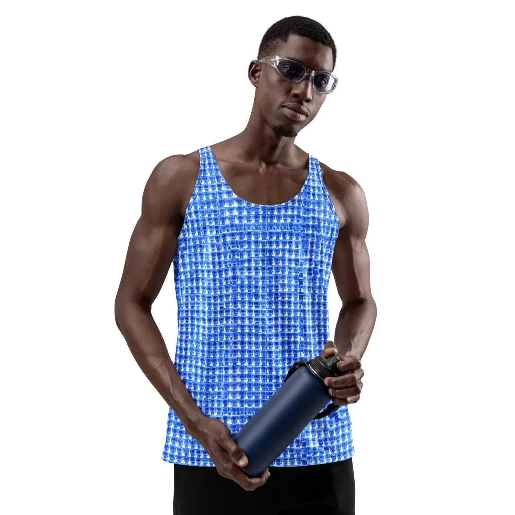 Azure Matrix on Men's Tank Top — Front