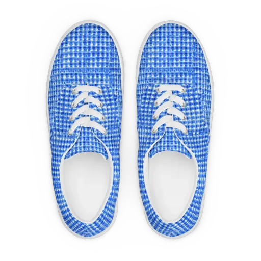 Azure Matrix on a Men's Lace-Up Canvas Shoes