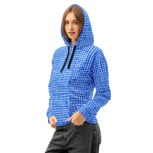 Azure Matrix on a Cotton Hoodie