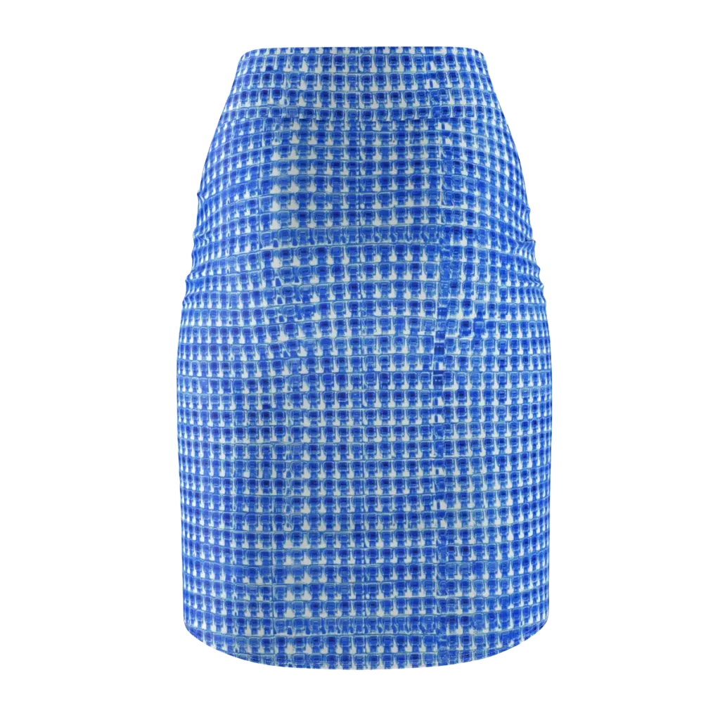 Azure Matrix on Pencil Skirt — Back