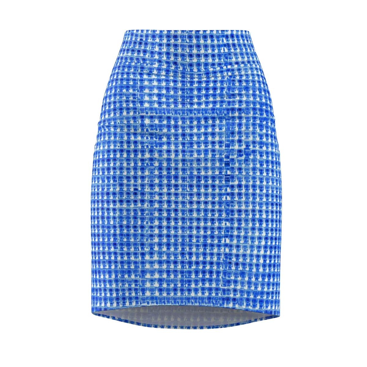 Azure Matrix on Pencil Skirt — Front