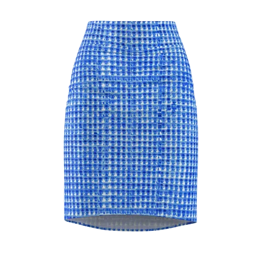 Azure Matrix on a Pencil Skirt