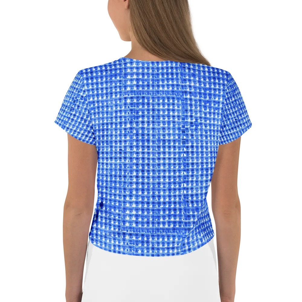 Azure Matrix on Crop Tee — Back