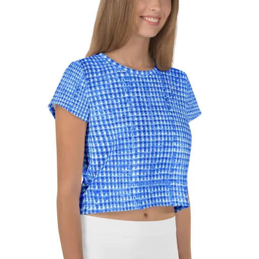 Azure Matrix on a Crop Tee
