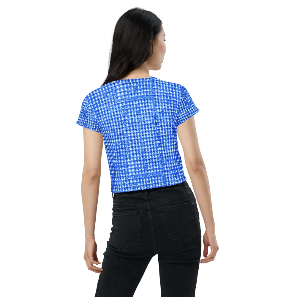 Azure Matrix on Crop Tee — Back