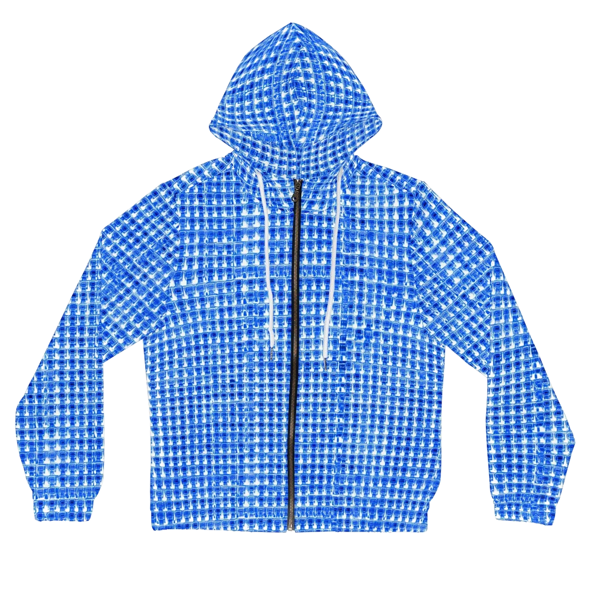 Azure Matrix on Women's Full-Zip Hoodie — Front