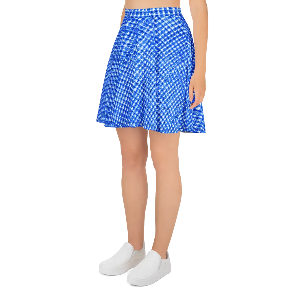 Azure Matrix on Skater Skirt — Left