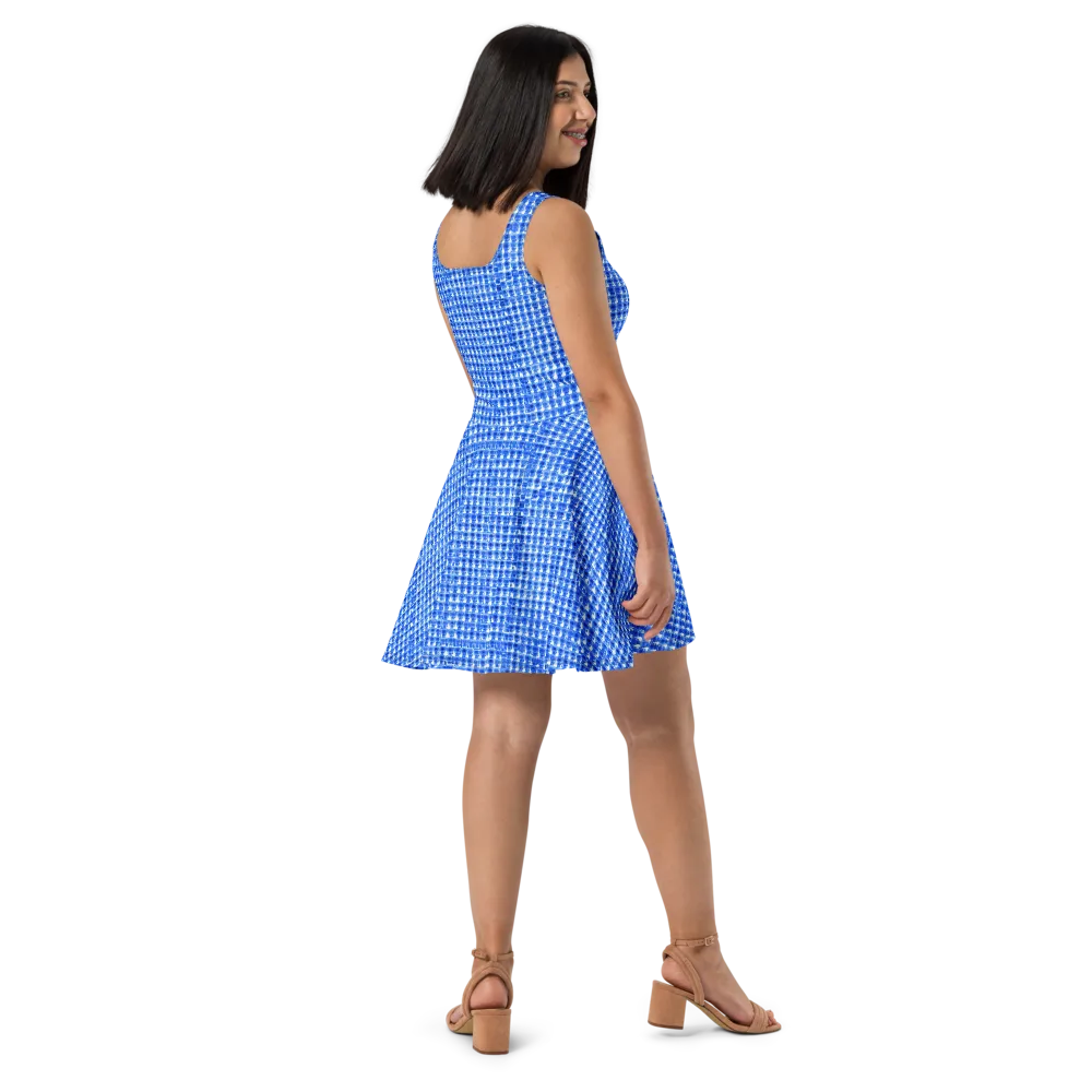 Azure Matrix on Skater Dress — Right
