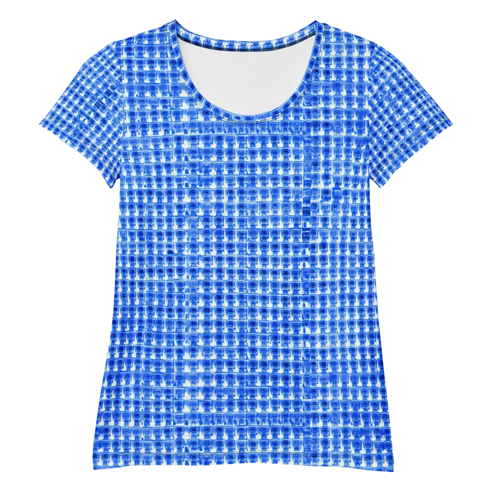 Azure Matrix on Women's Athletic T-Shirt — Front