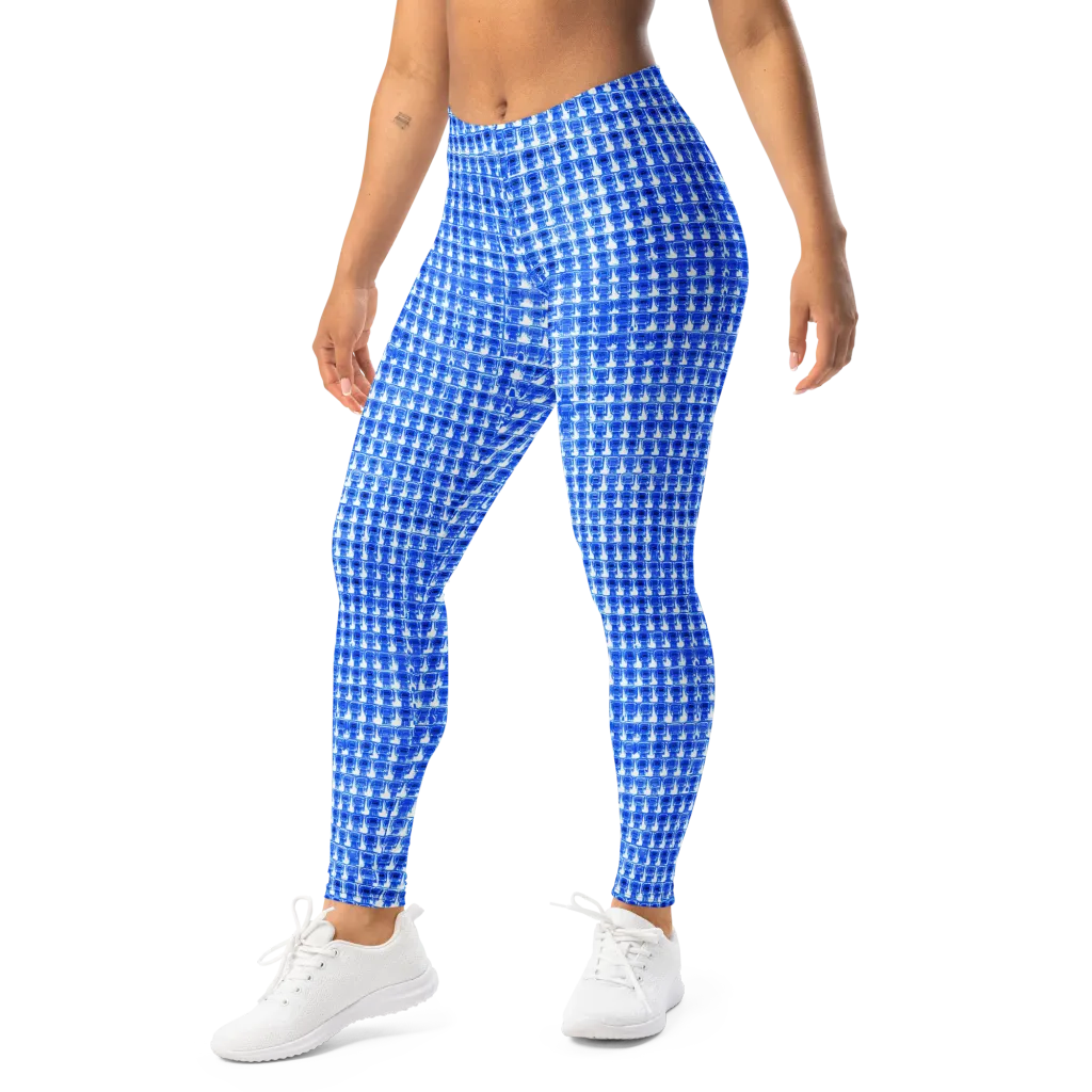 Azure Matrix on Leggings — Left Front