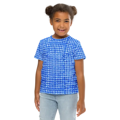 Azure Matrix on a Kids Crew Neck T-Shirt