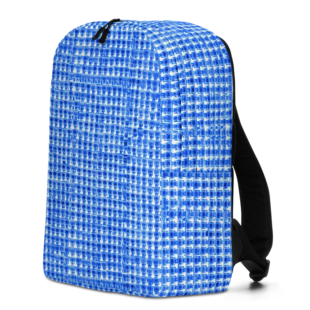 Azure Matrix on Minimalist Backpack — Left