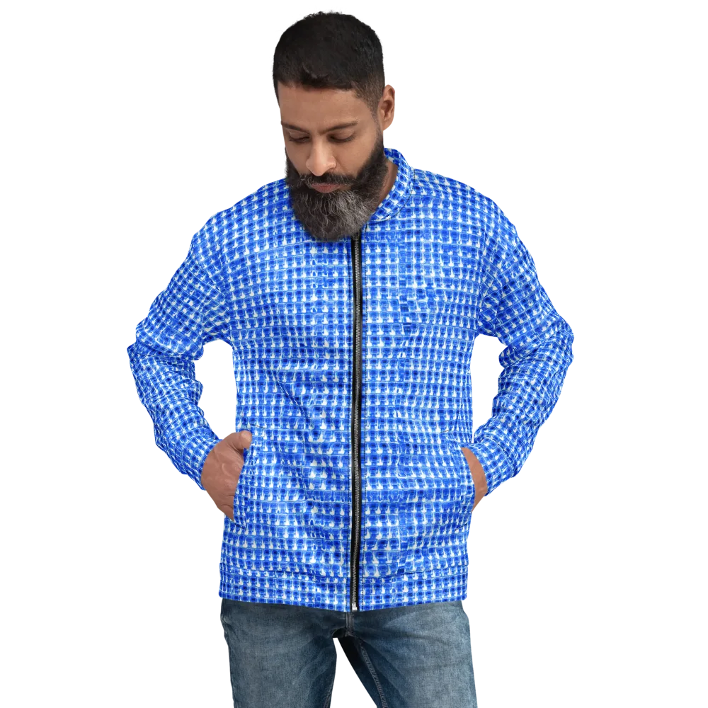 Azure Matrix on Bomber Jacket — Front