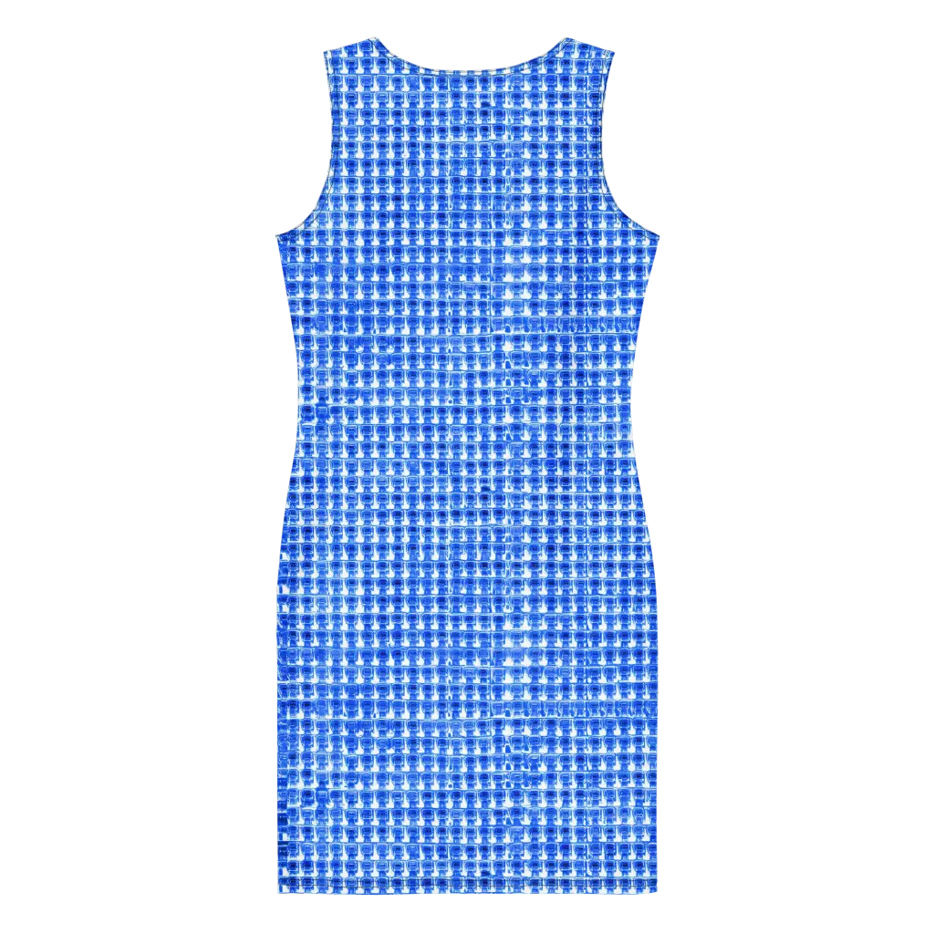 Azure Matrix on Bodycon Dress — Back