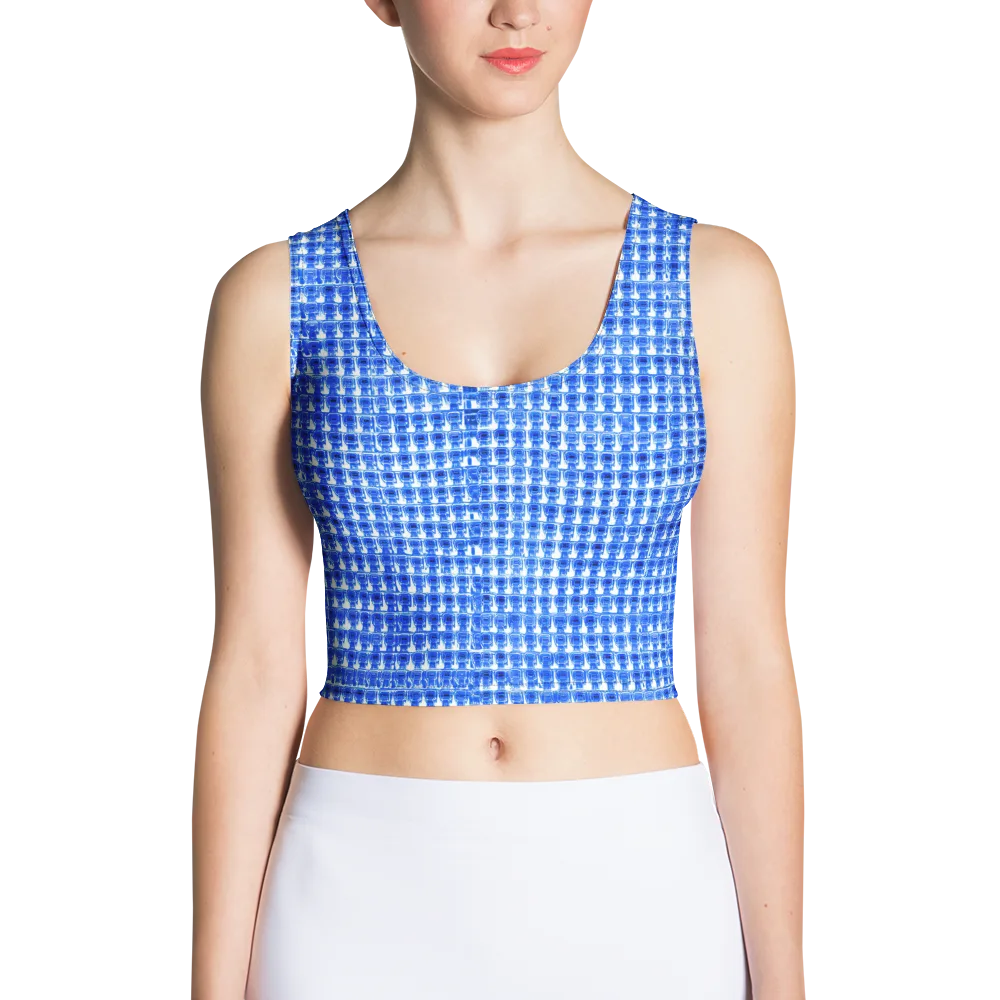 Azure Matrix on Crop Top — Front
