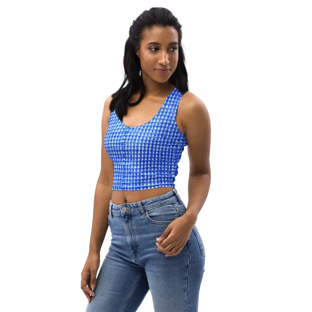 Azure Matrix on Crop Top — Left Front