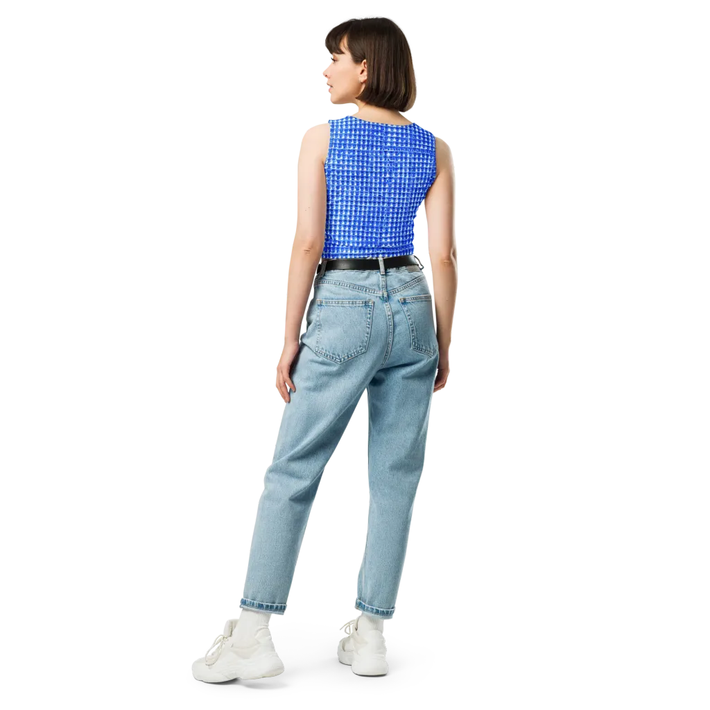 Azure Matrix on Crop Top — Back