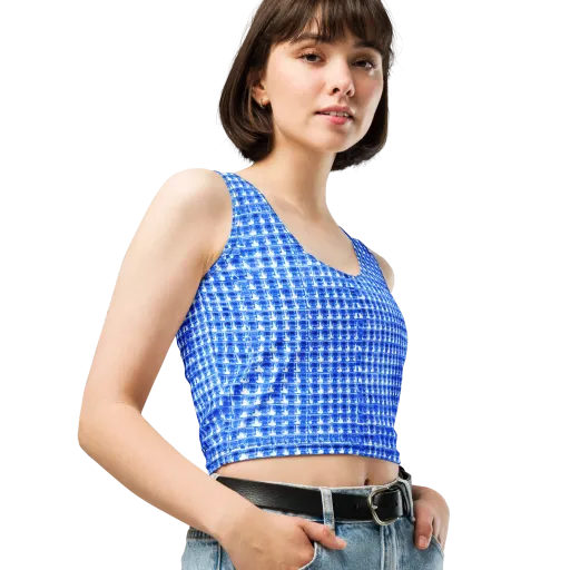 Azure Matrix on a Crop Top