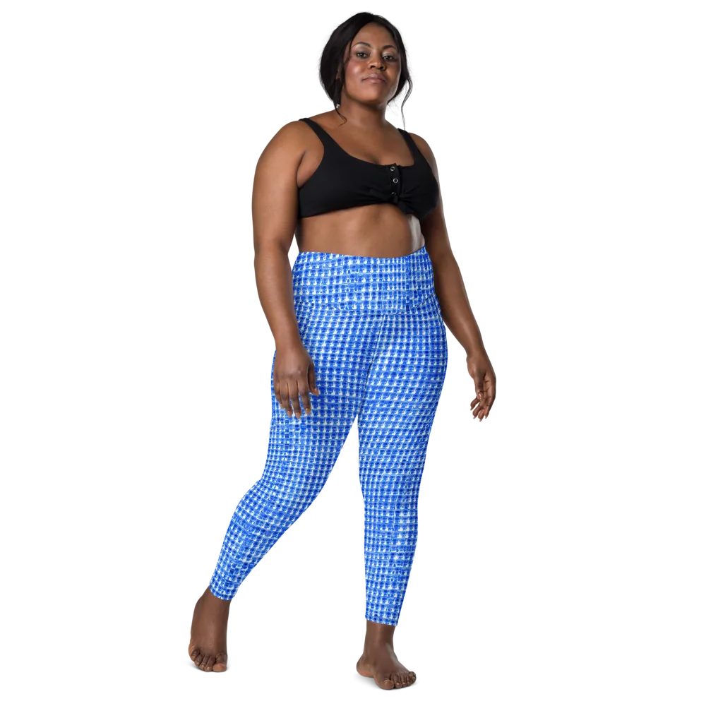 Azure Matrix on Leggings with Pockets — Front